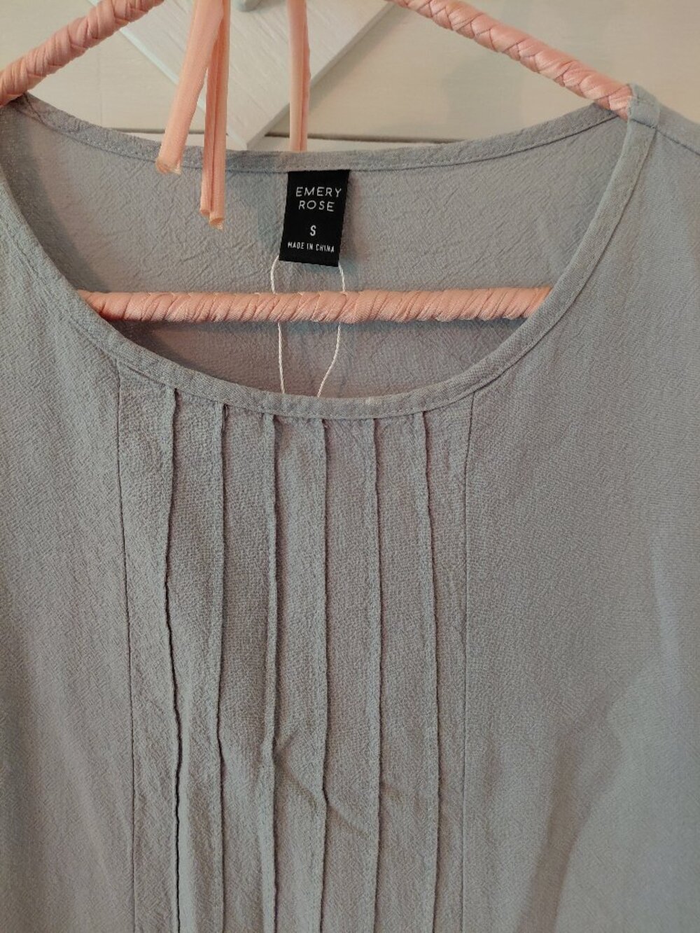 Blue Gray Dress 100% cotton with pockets S - Picture 5 of 8